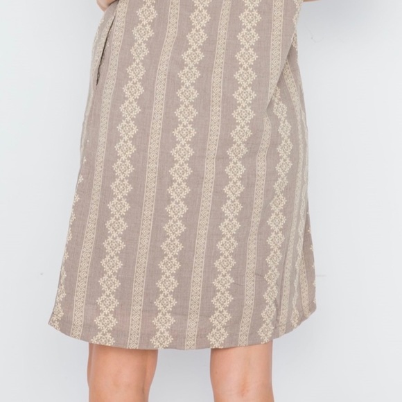 Hidden Alley Mocha Olive Contrast Shift Boho Dress - Picture 6 of 12